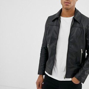 Men's Real Leather Premium Moto Jacket M - Very Rare